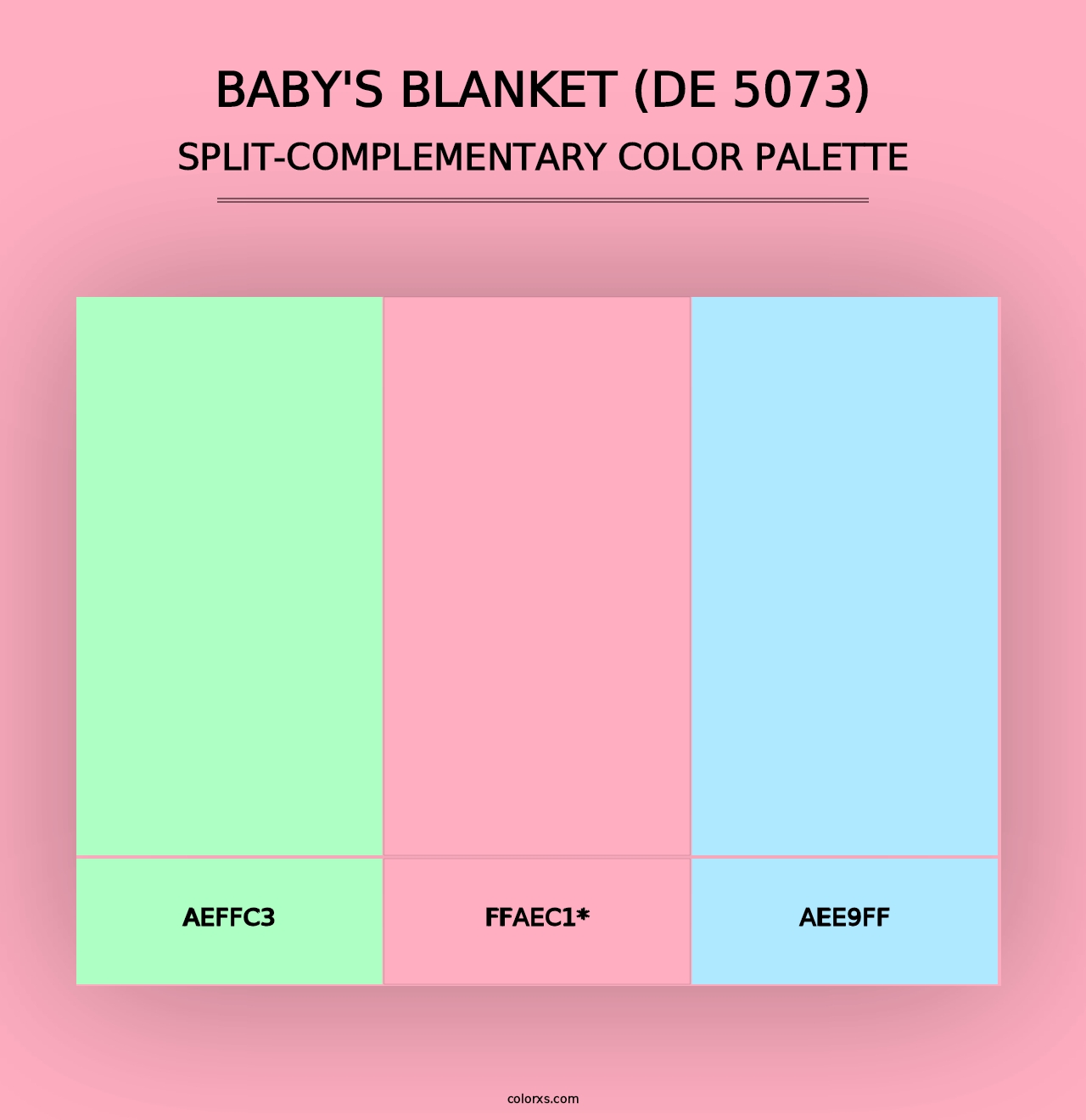 Baby's Blanket (DE 5073) - Split-Complementary Color Palette