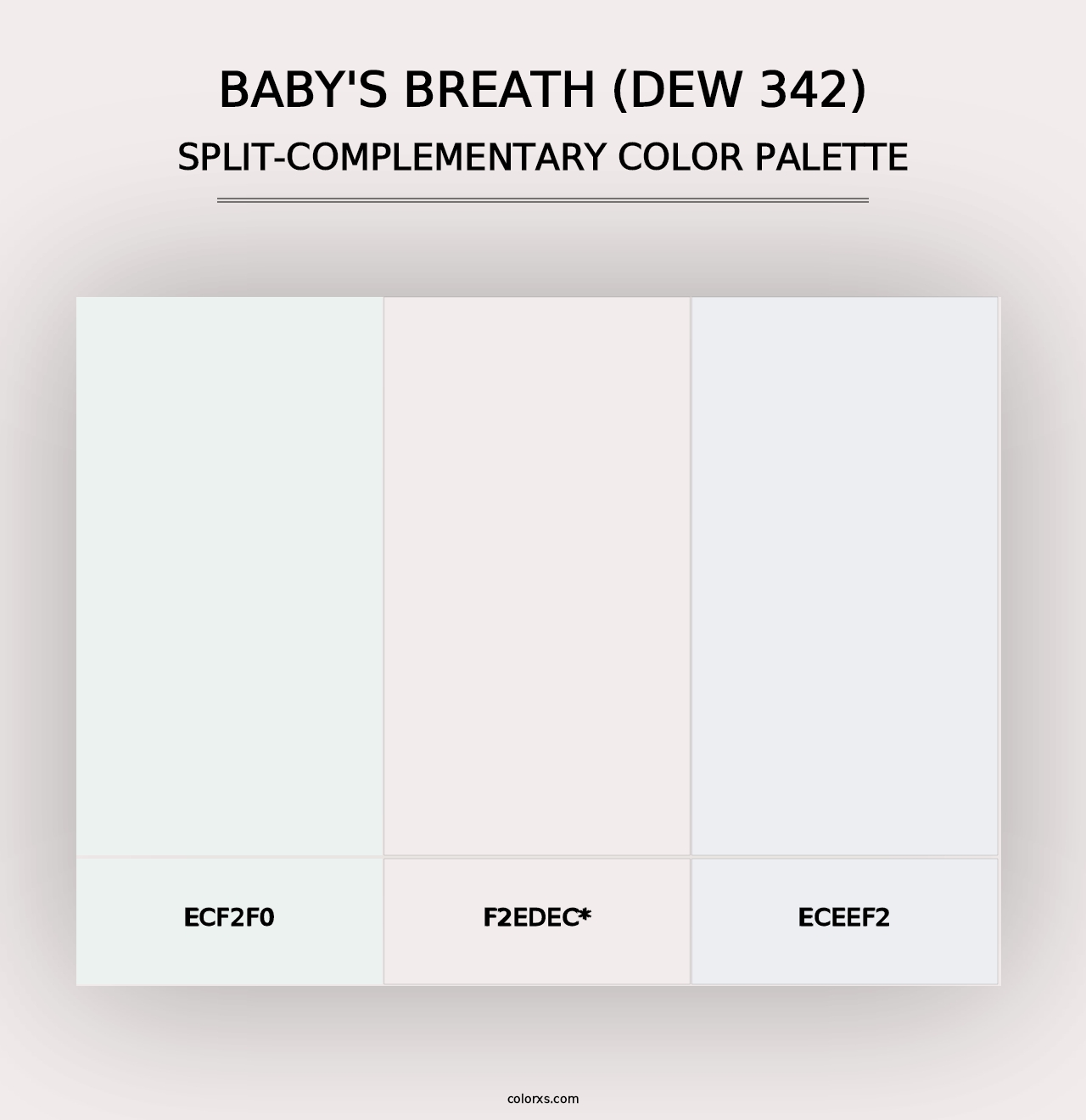 Baby's Breath (DEW 342) - Split-Complementary Color Palette