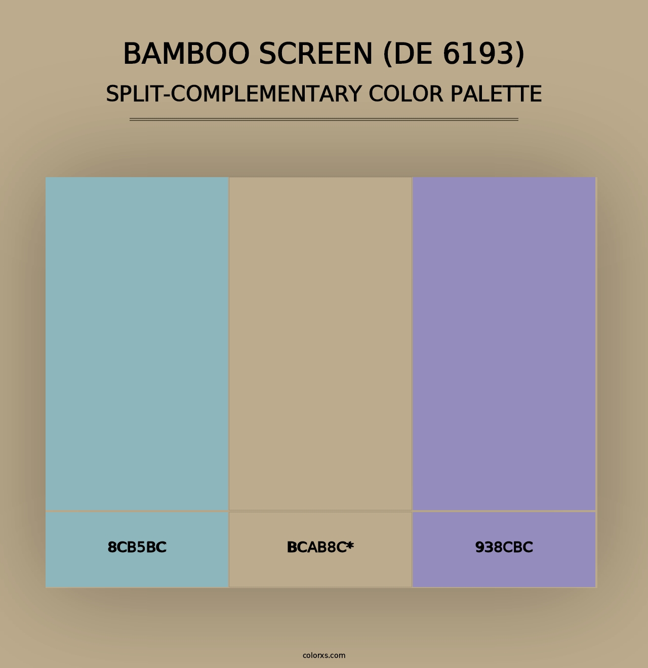 Bamboo Screen (DE 6193) - Split-Complementary Color Palette