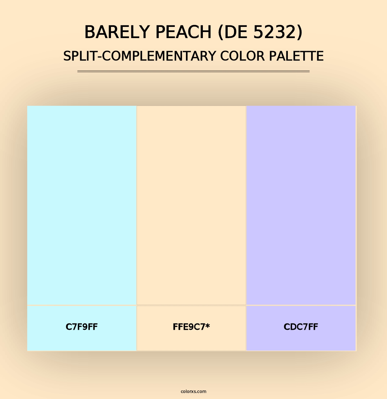 Barely Peach (DE 5232) - Split-Complementary Color Palette