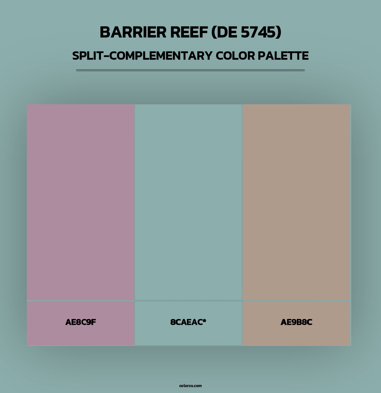 Barrier Reef (DE 5745) - Split-Complementary Color Palette