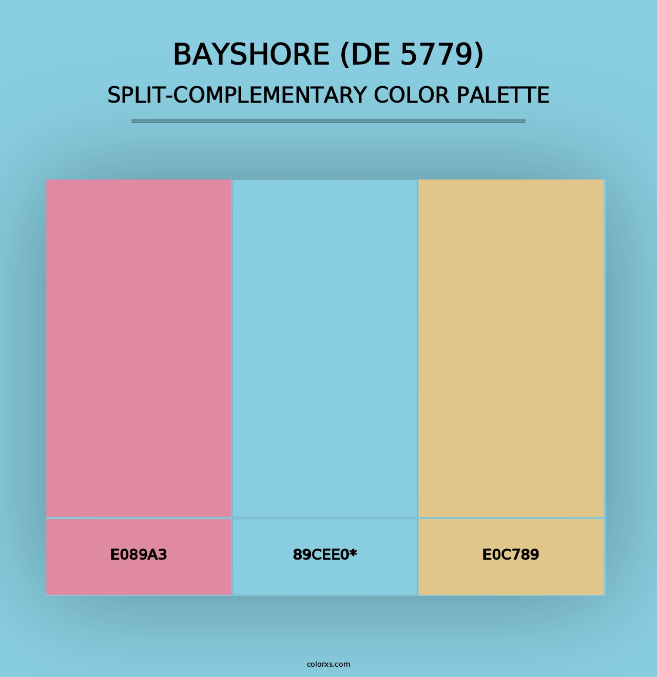 Bayshore (DE 5779) - Split-Complementary Color Palette