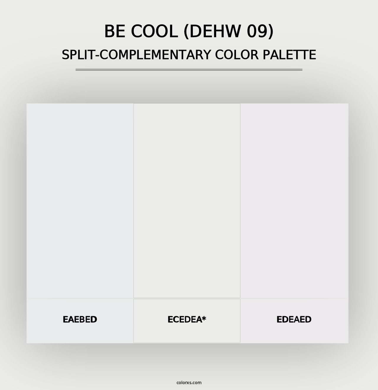 Be Cool (DEHW 09) - Split-Complementary Color Palette