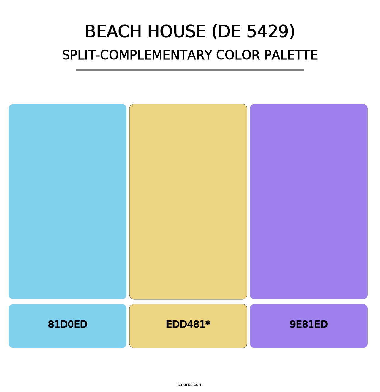 Beach House (DE 5429) - Split-Complementary Color Palette