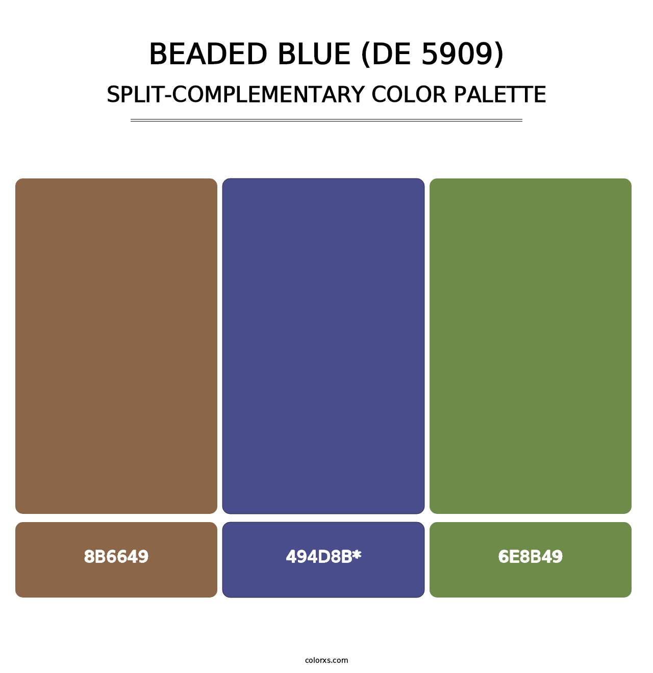 Beaded Blue (DE 5909) - Split-Complementary Color Palette