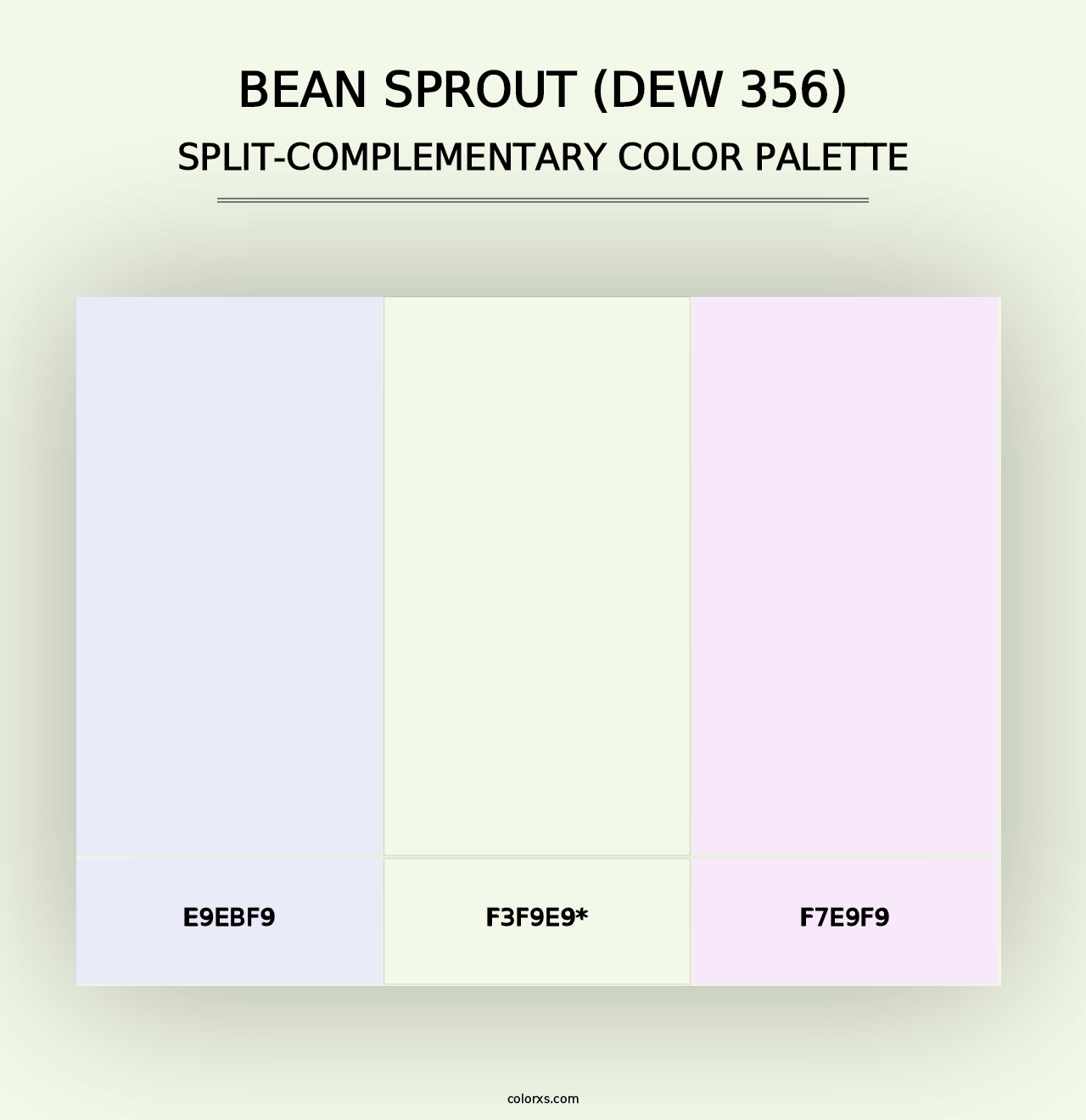 Bean Sprout (DEW 356) - Split-Complementary Color Palette