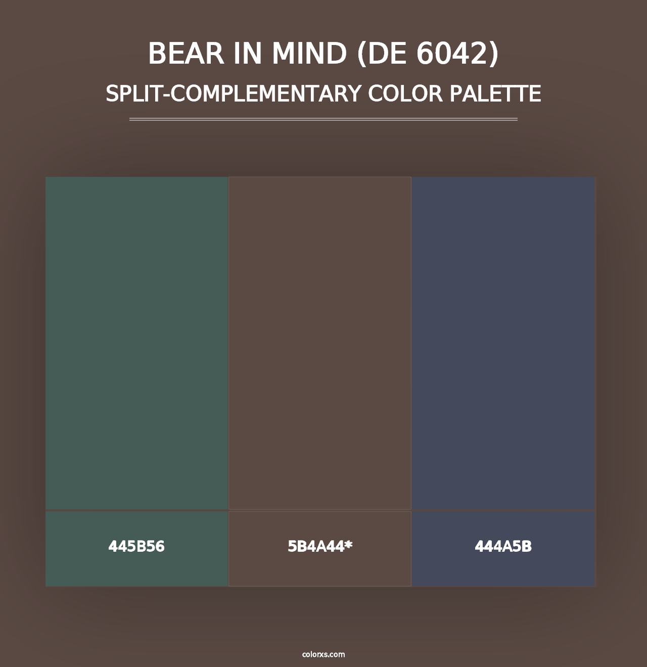 Bear in Mind (DE 6042) - Split-Complementary Color Palette