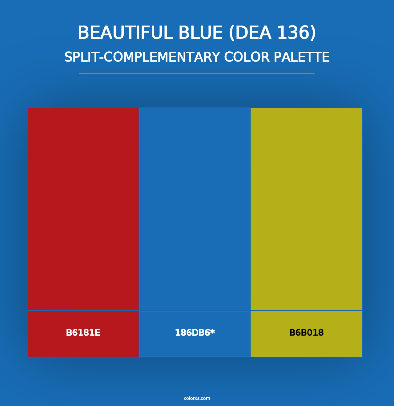 Beautiful Blue (DEA 136) - Split-Complementary Color Palette