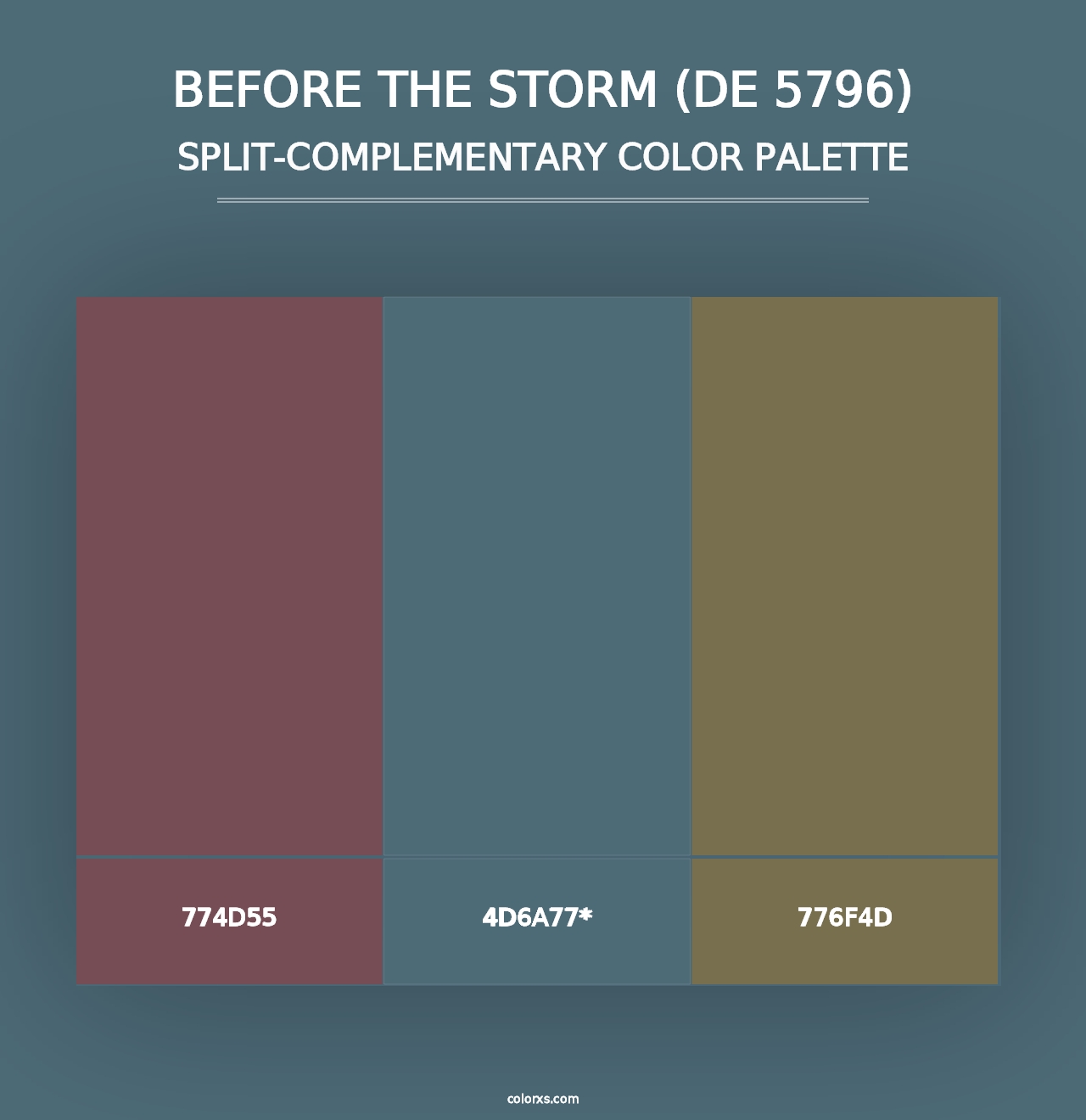 Before the Storm (DE 5796) - Split-Complementary Color Palette