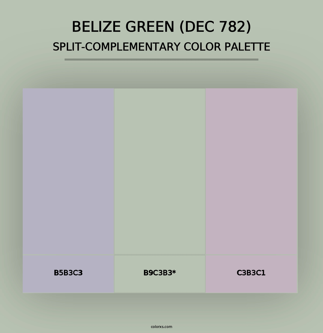 Belize Green (DEC 782) - Split-Complementary Color Palette