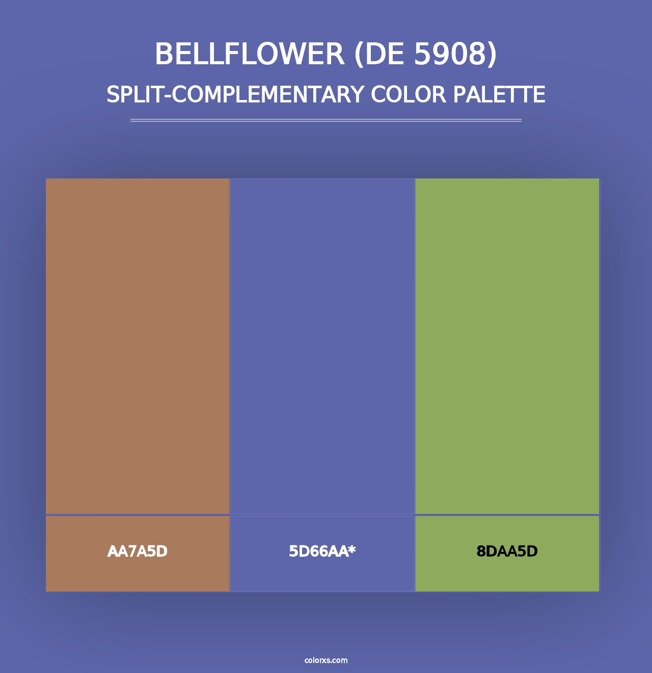 Bellflower (DE 5908) - Split-Complementary Color Palette