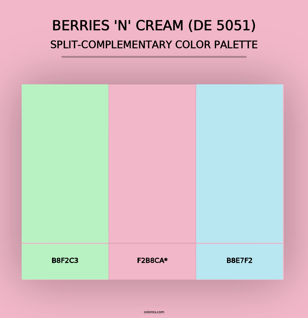 Berries 'n' Cream (DE 5051) - Split-Complementary Color Palette