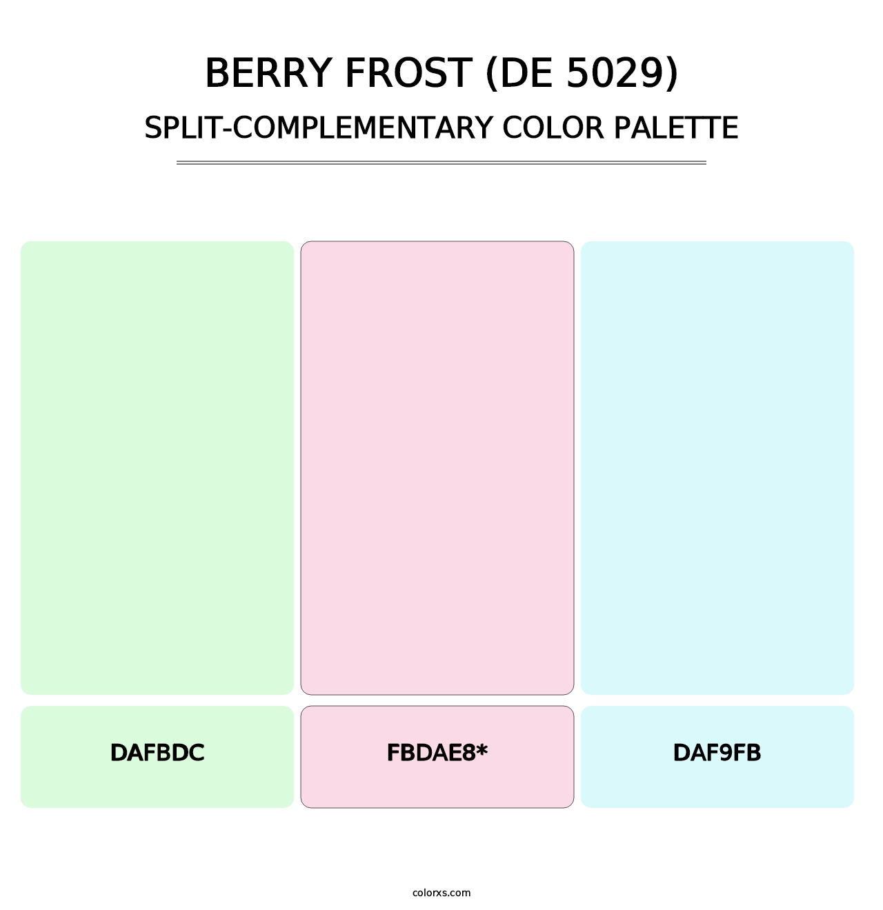 Berry Frost (DE 5029) - Split-Complementary Color Palette