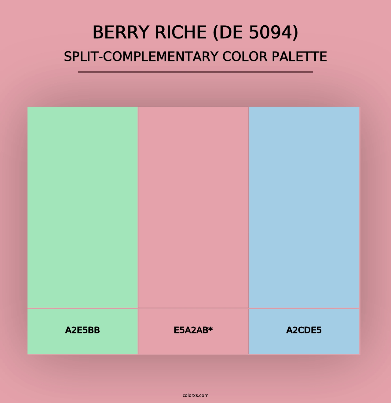 Berry Riche (DE 5094) - Split-Complementary Color Palette