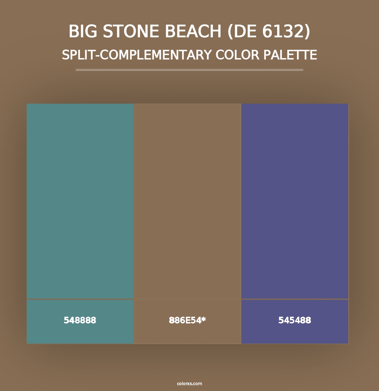 Big Stone Beach (DE 6132) - Split-Complementary Color Palette