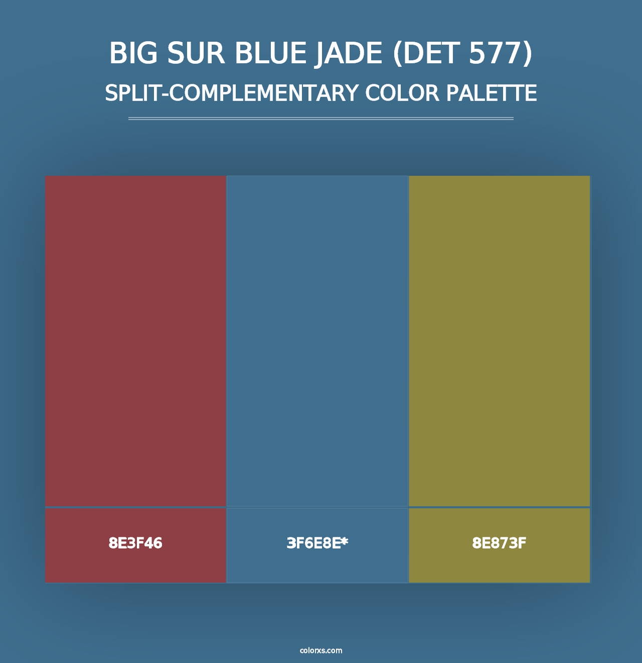 Big Sur Blue Jade (DET 577) - Split-Complementary Color Palette