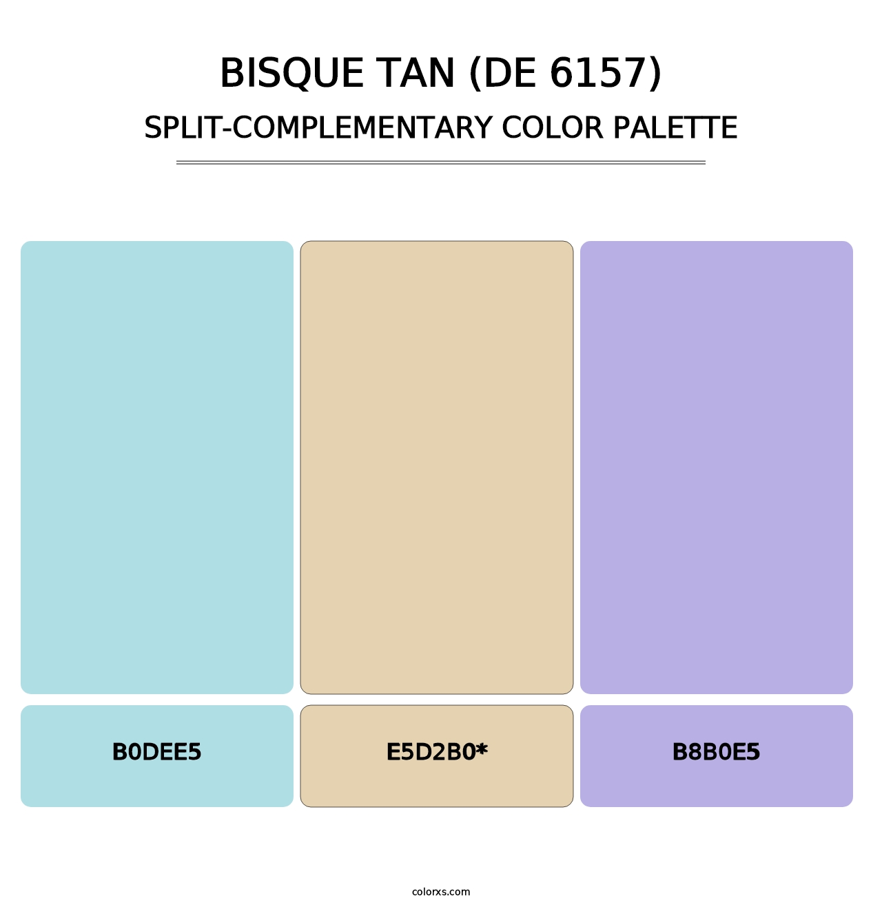 Bisque Tan (DE 6157) - Split-Complementary Color Palette