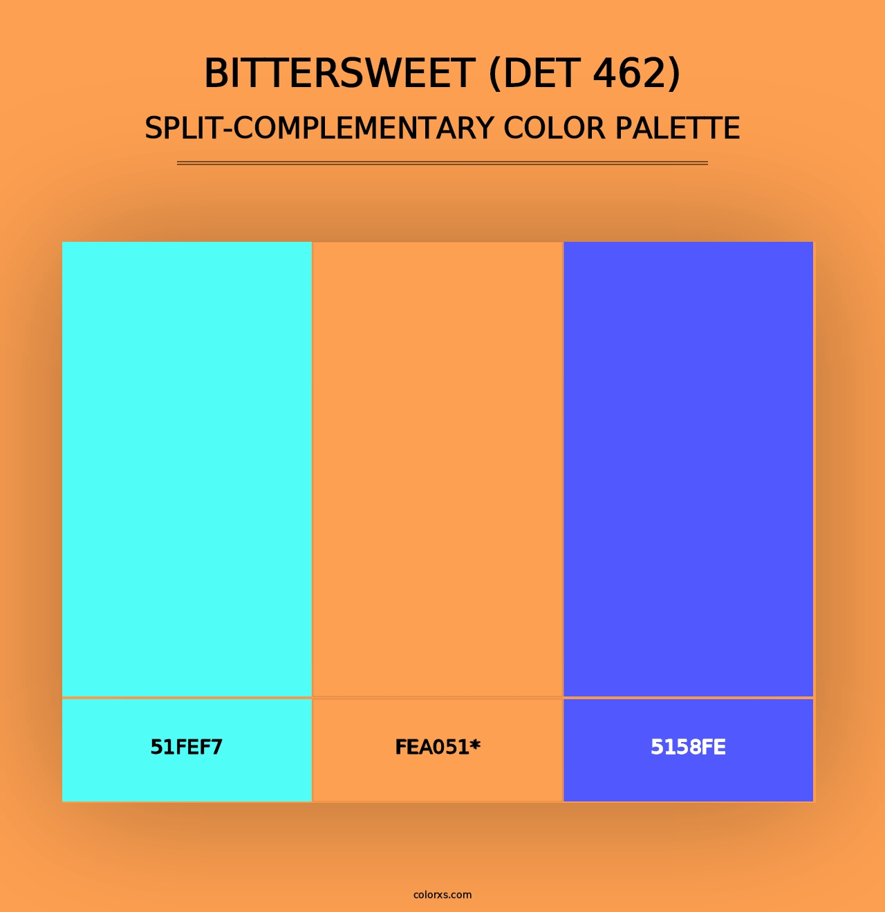 Bittersweet (DET 462) - Split-Complementary Color Palette