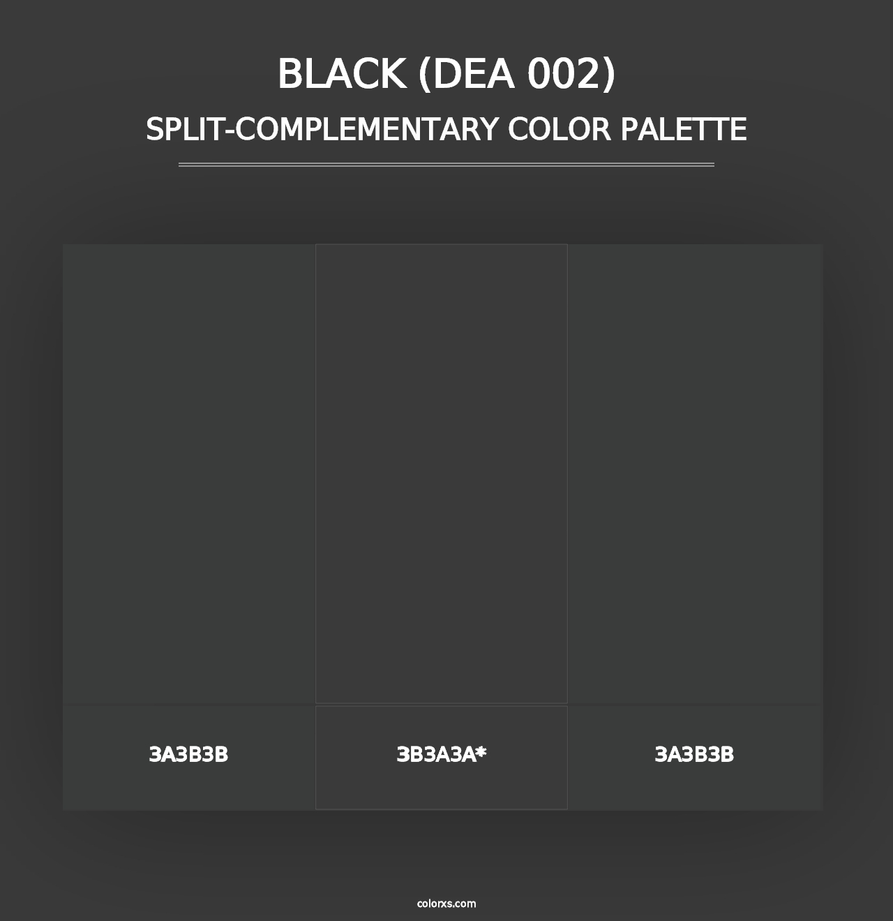 Black (DEA 002) - Split-Complementary Color Palette