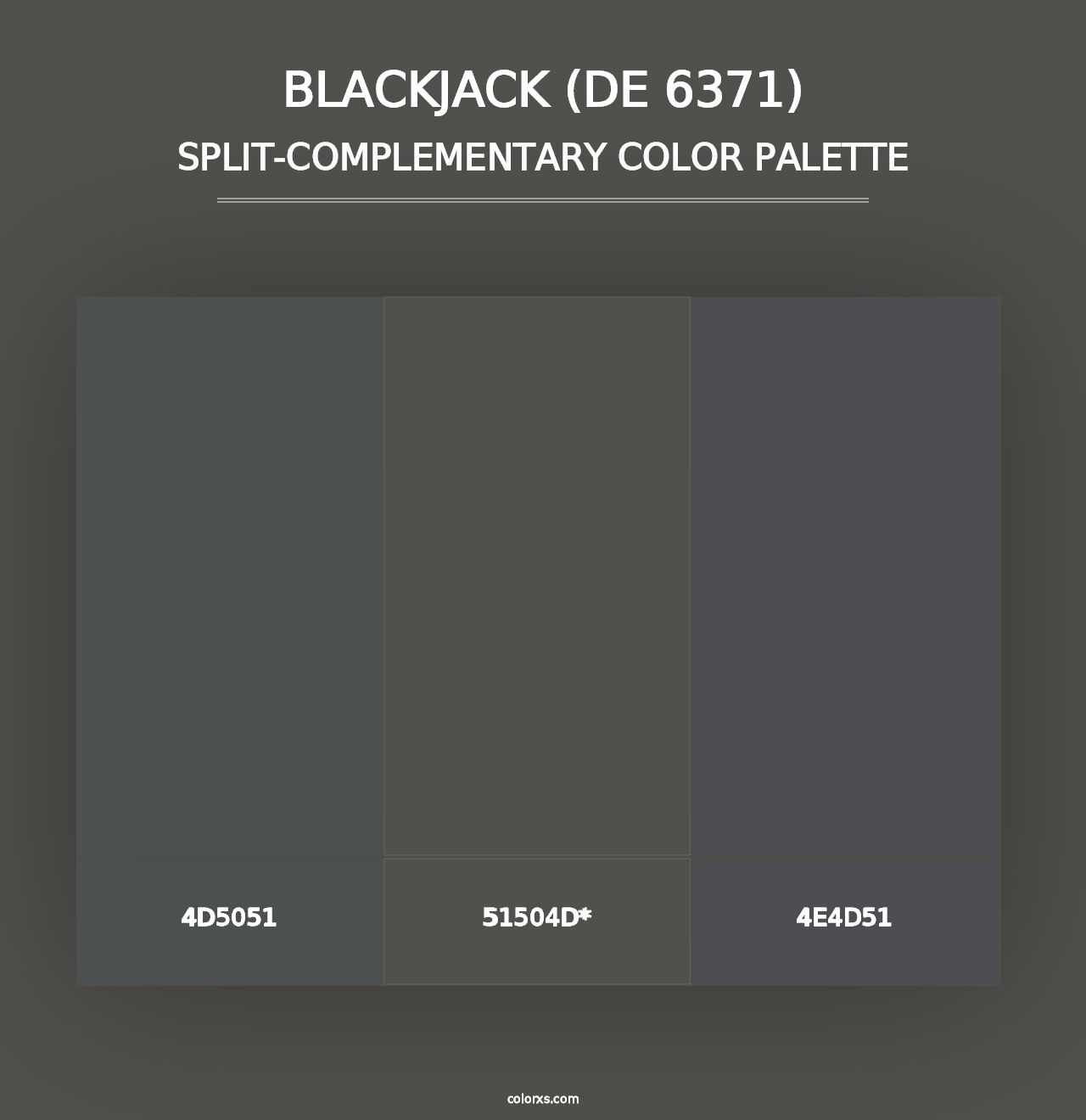 Blackjack (DE 6371) - Split-Complementary Color Palette