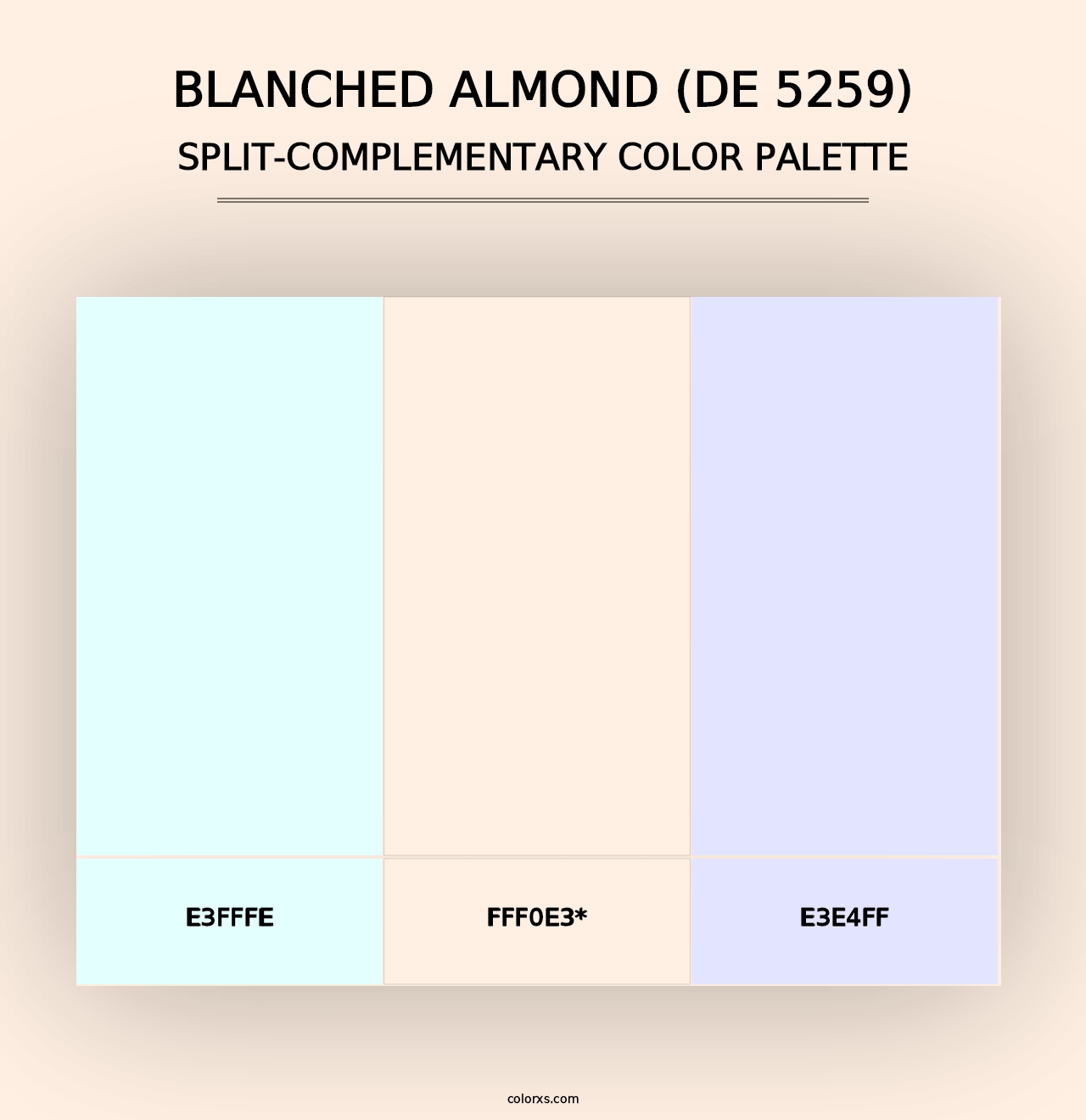 Blanched Almond (DE 5259) - Split-Complementary Color Palette