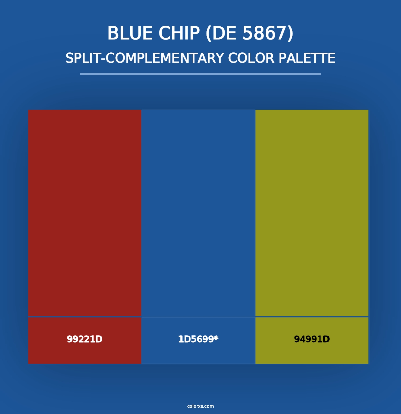 Blue Chip (DE 5867) - Split-Complementary Color Palette