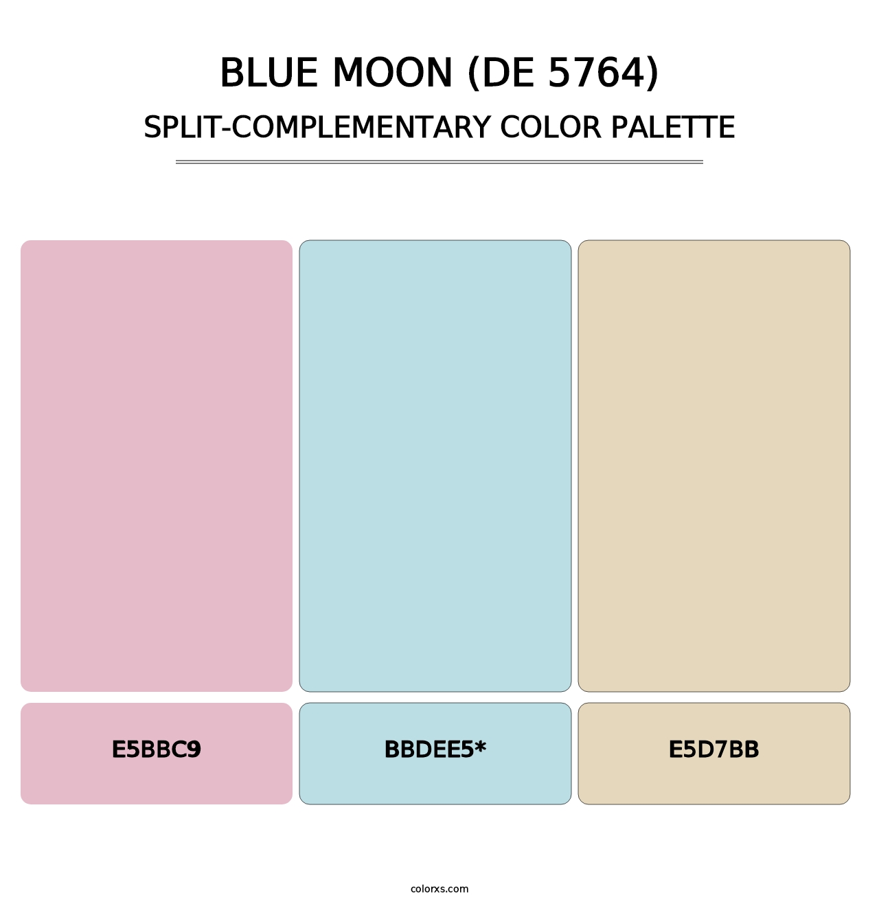 Blue Moon (DE 5764) - Split-Complementary Color Palette