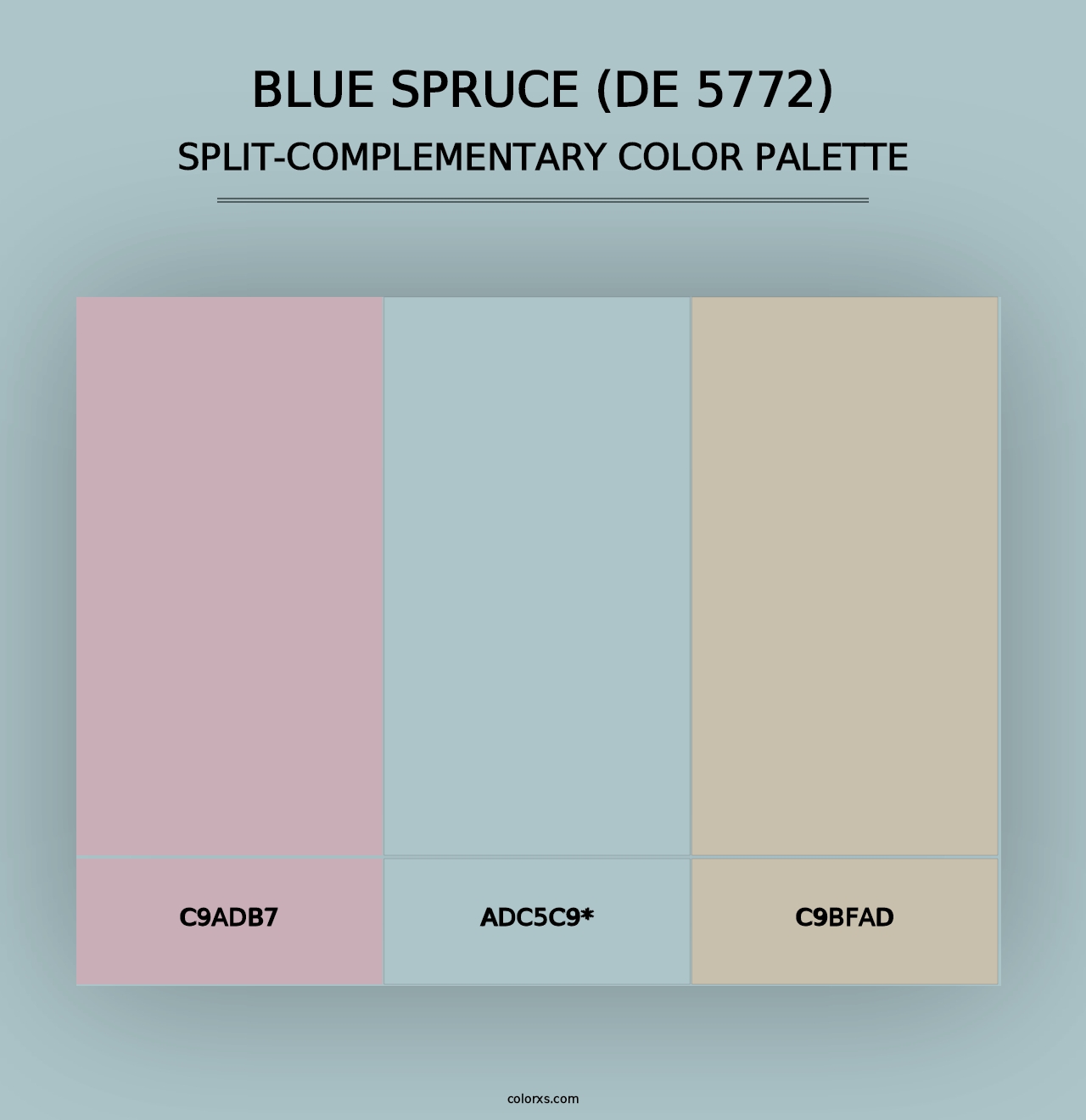 Blue Spruce (DE 5772) - Split-Complementary Color Palette