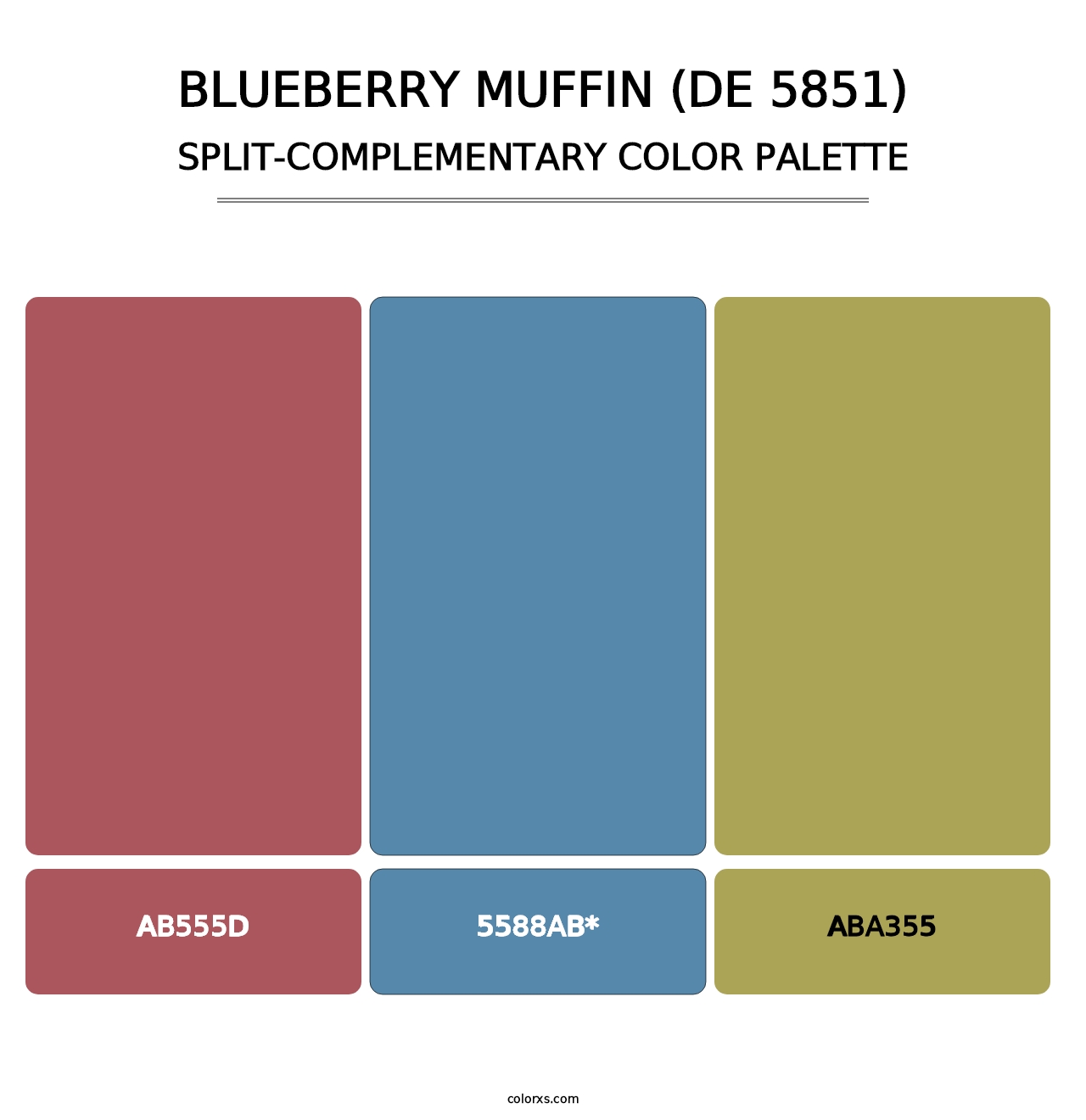 Blueberry Muffin (DE 5851) - Split-Complementary Color Palette