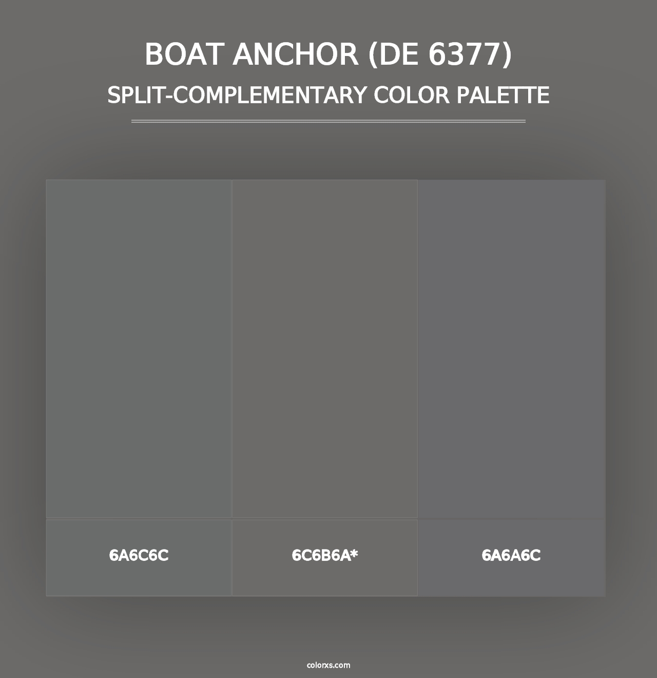 Boat Anchor (DE 6377) - Split-Complementary Color Palette