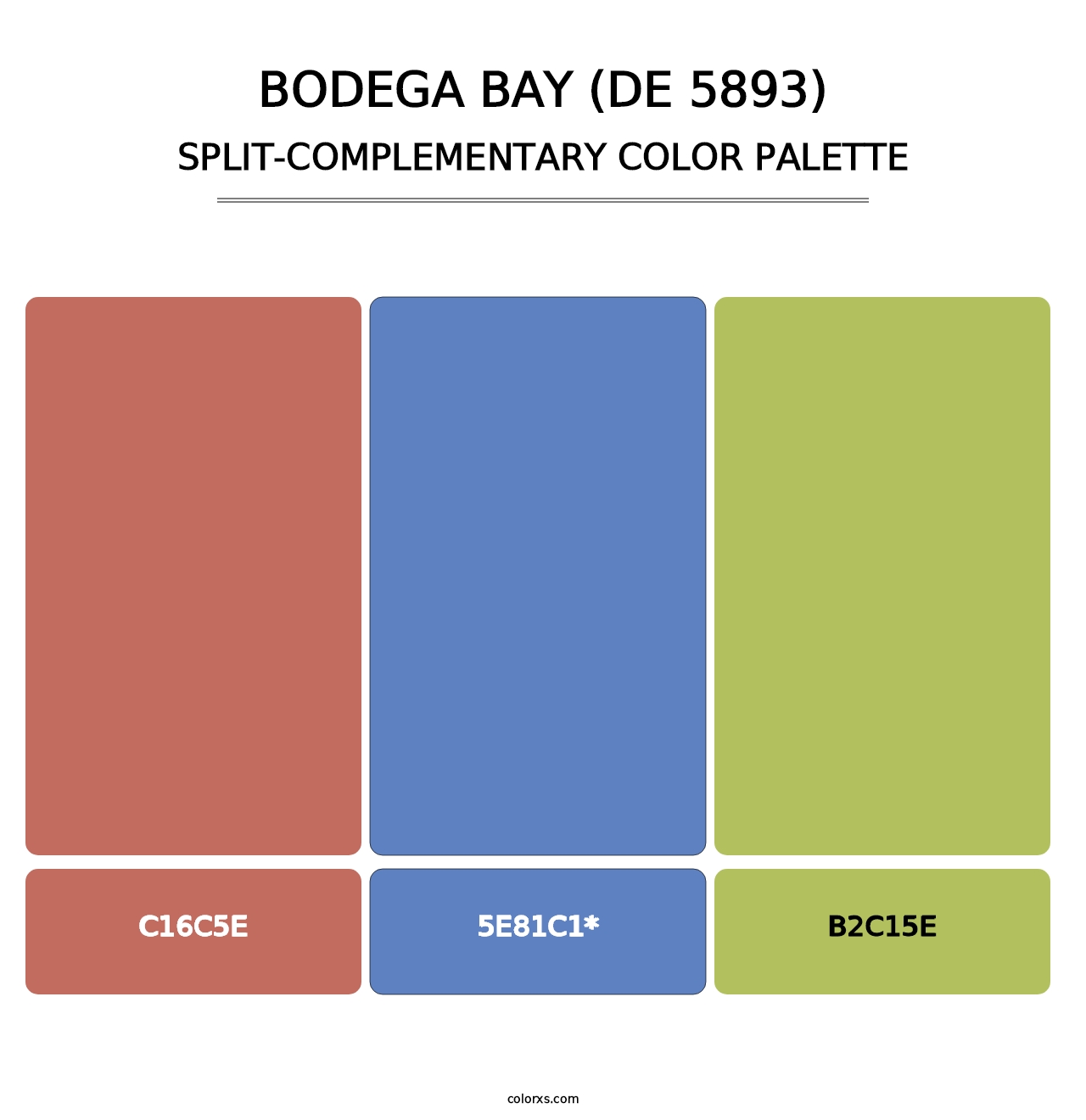 Bodega Bay (DE 5893) - Split-Complementary Color Palette