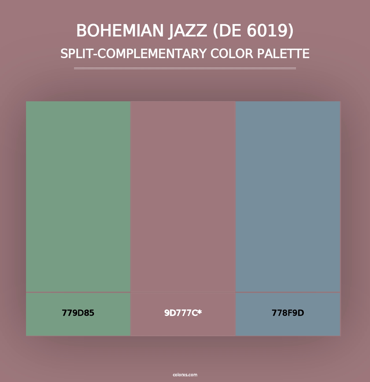 Bohemian Jazz (DE 6019) - Split-Complementary Color Palette