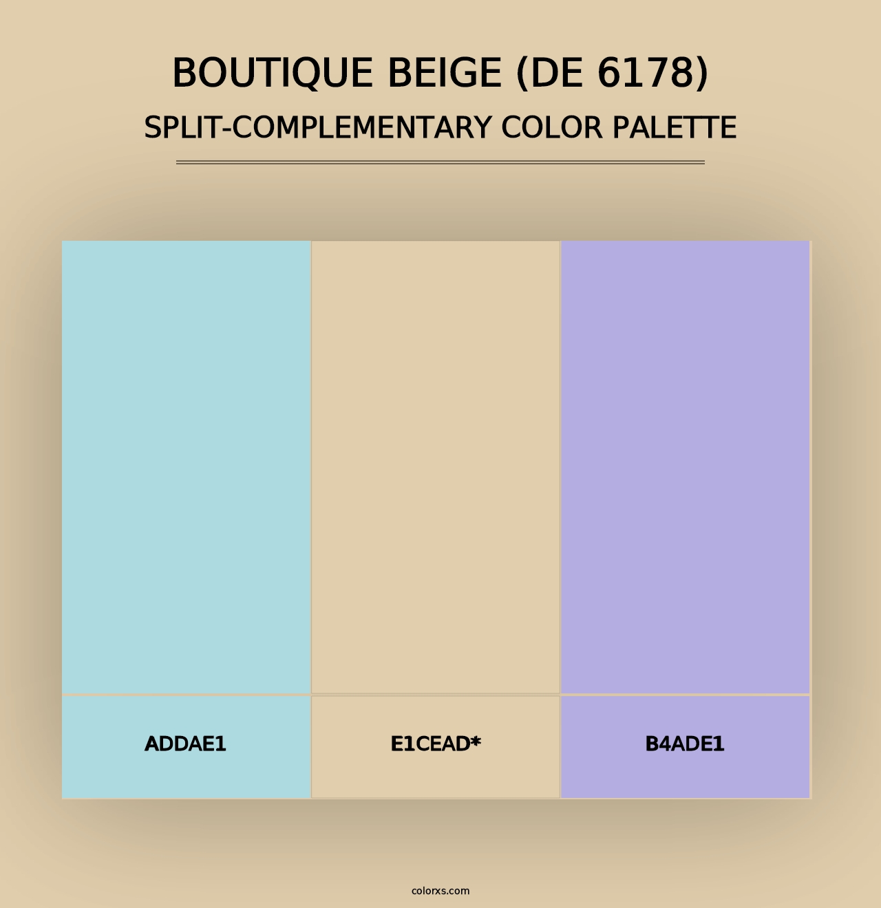 Boutique Beige (DE 6178) - Split-Complementary Color Palette