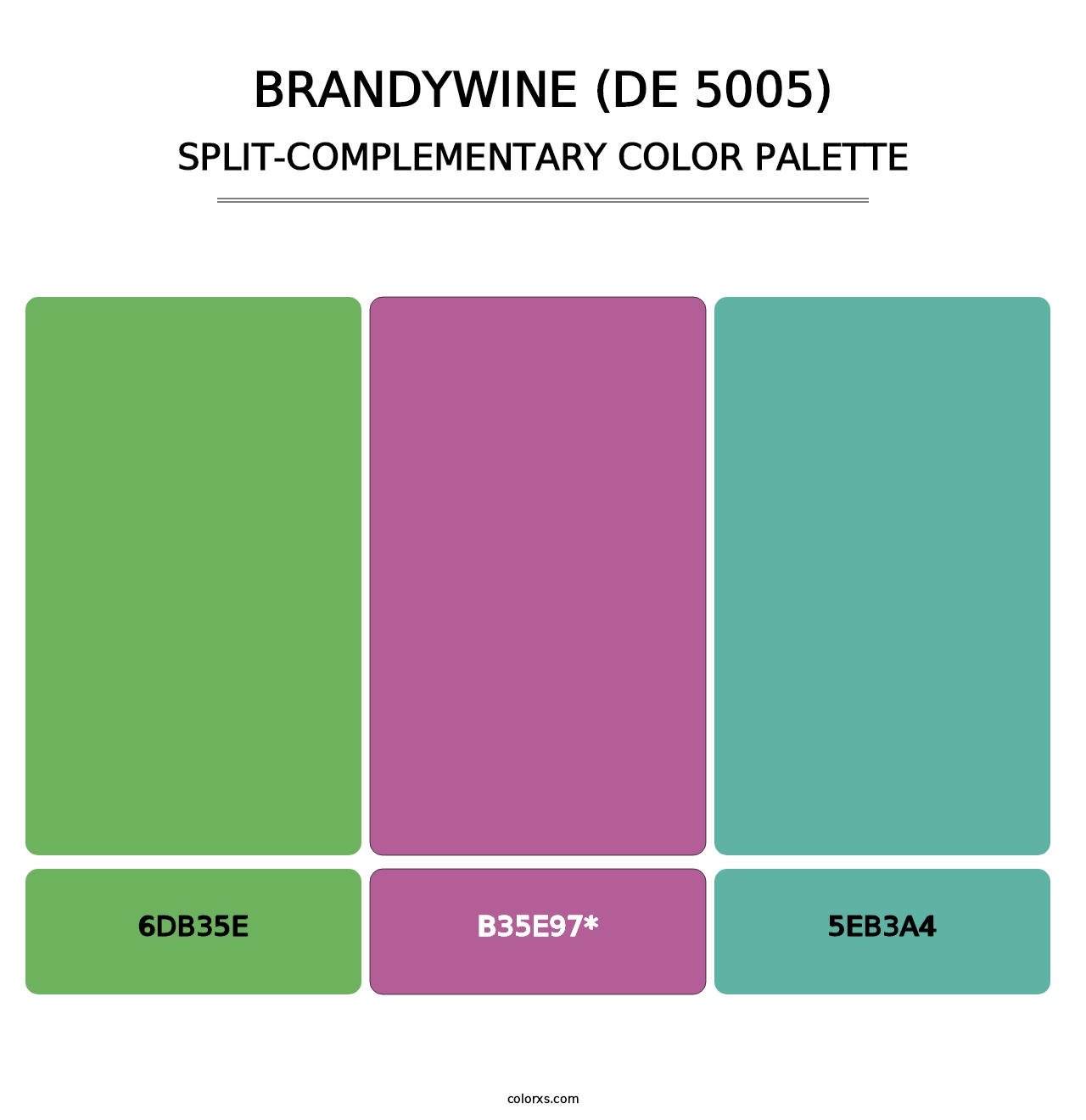 Brandywine (DE 5005) - Split-Complementary Color Palette