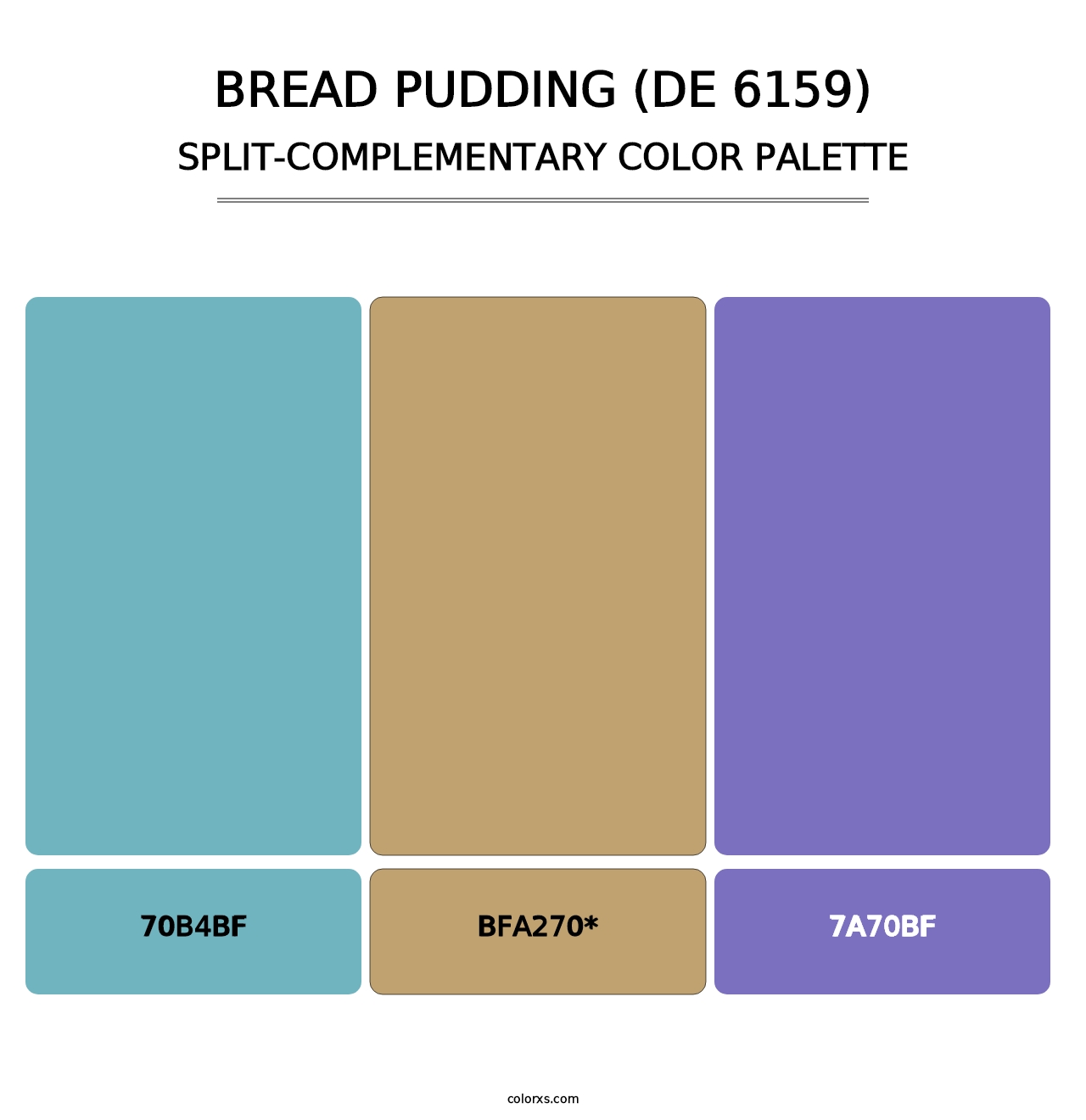 Bread Pudding (DE 6159) - Split-Complementary Color Palette