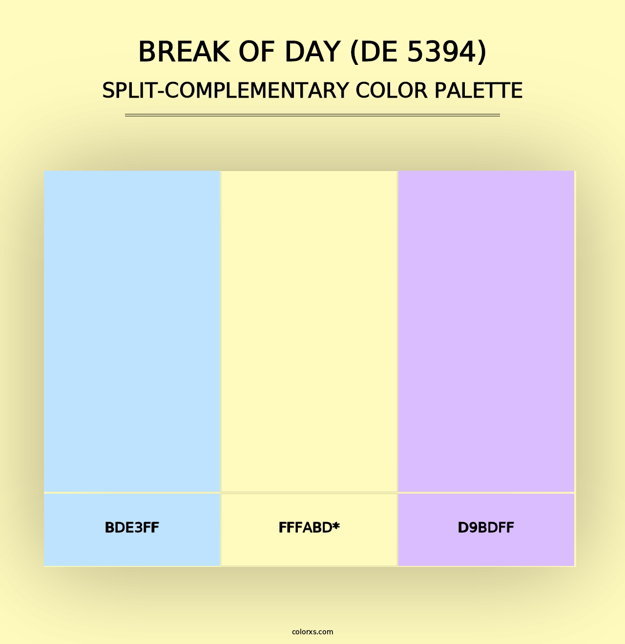 Break of Day (DE 5394) - Split-Complementary Color Palette