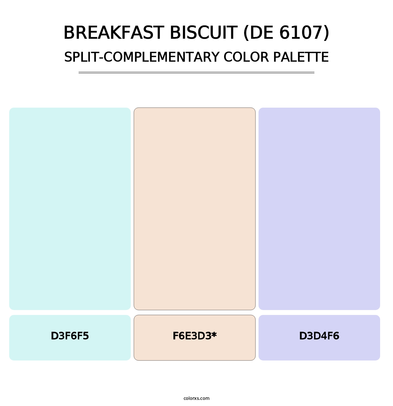 Breakfast Biscuit (DE 6107) - Split-Complementary Color Palette