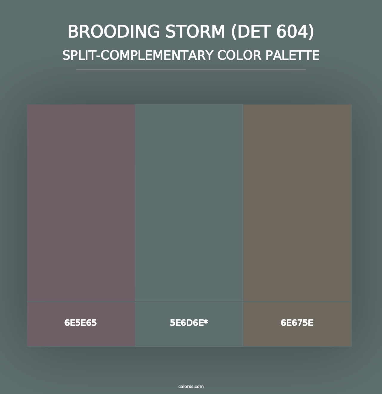 Brooding Storm (DET 604) - Split-Complementary Color Palette