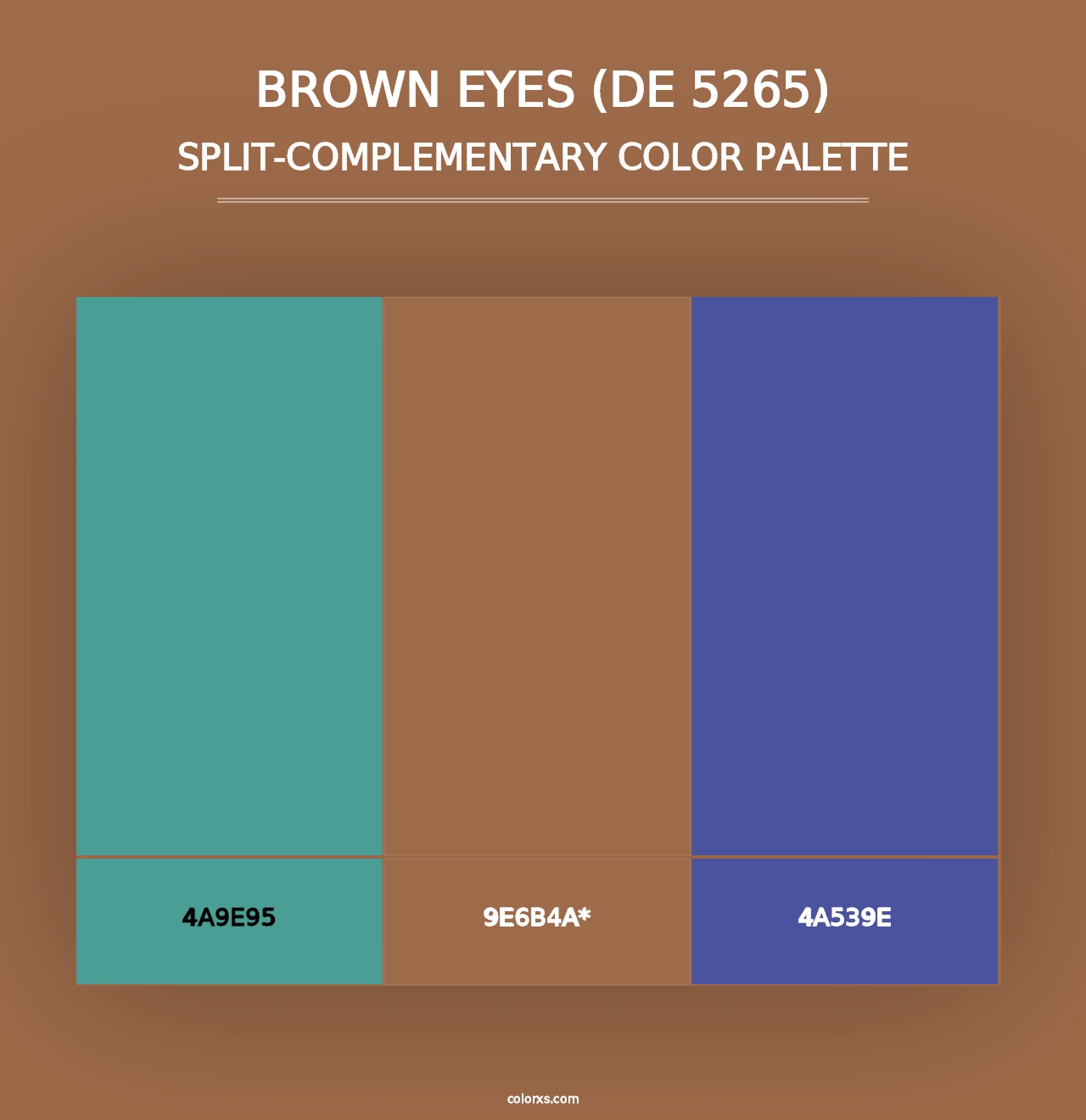 Brown Eyes (DE 5265) - Split-Complementary Color Palette