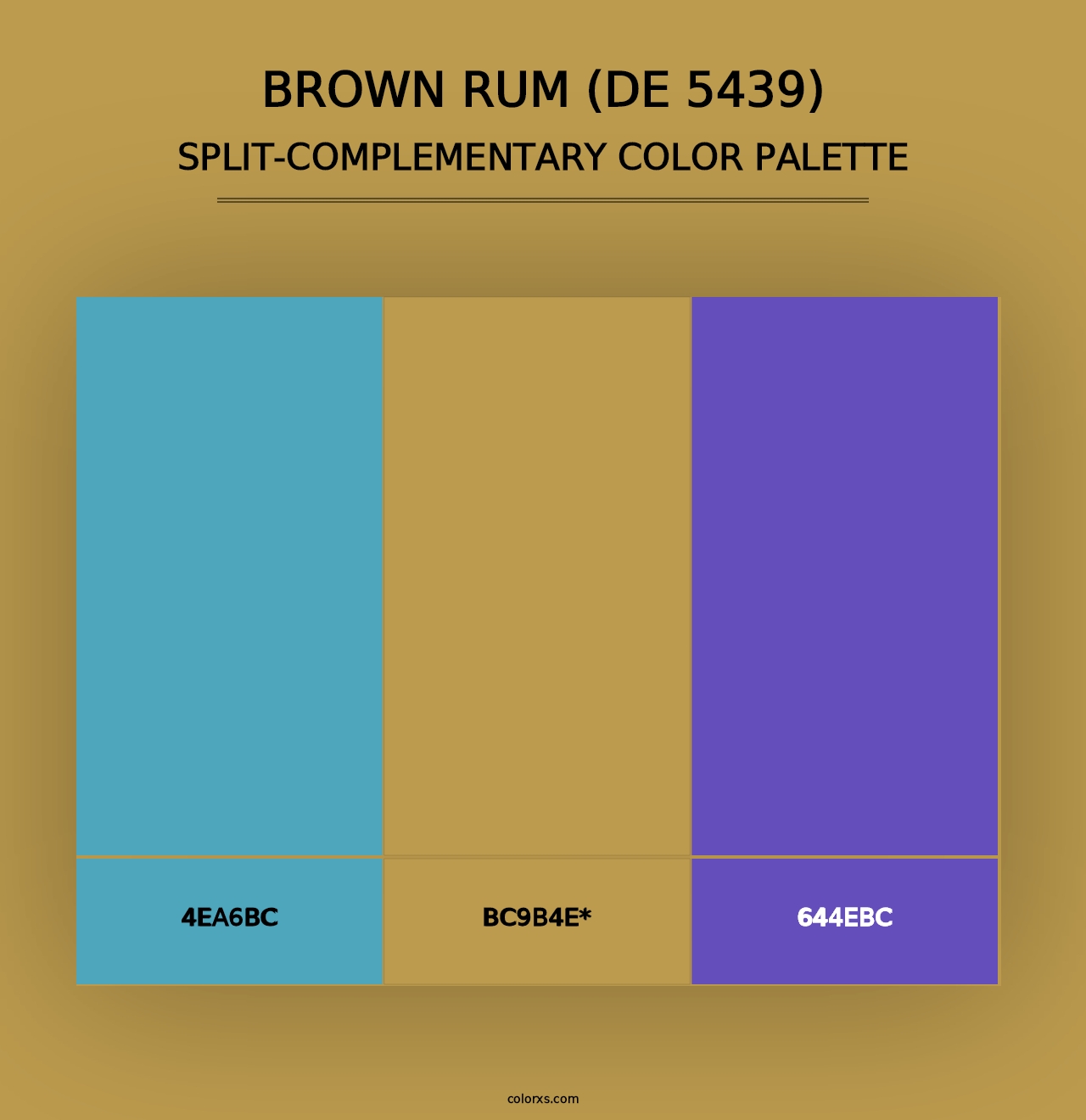 Brown Rum (DE 5439) - Split-Complementary Color Palette