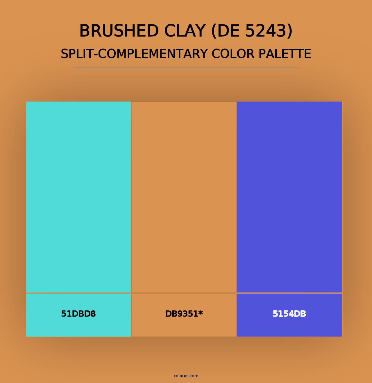 Brushed Clay (DE 5243) - Split-Complementary Color Palette