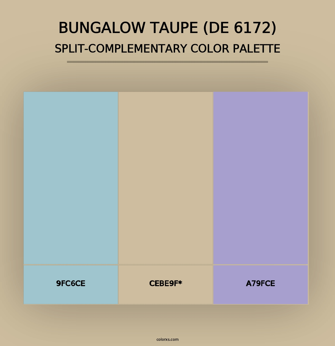 Bungalow Taupe (DE 6172) - Split-Complementary Color Palette