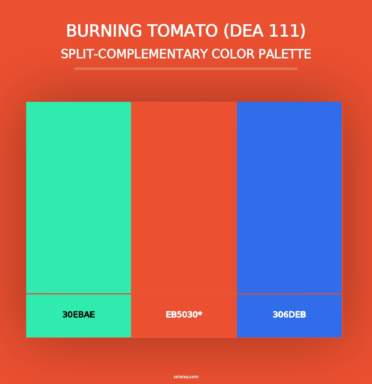 Burning Tomato (DEA 111) - Split-Complementary Color Palette