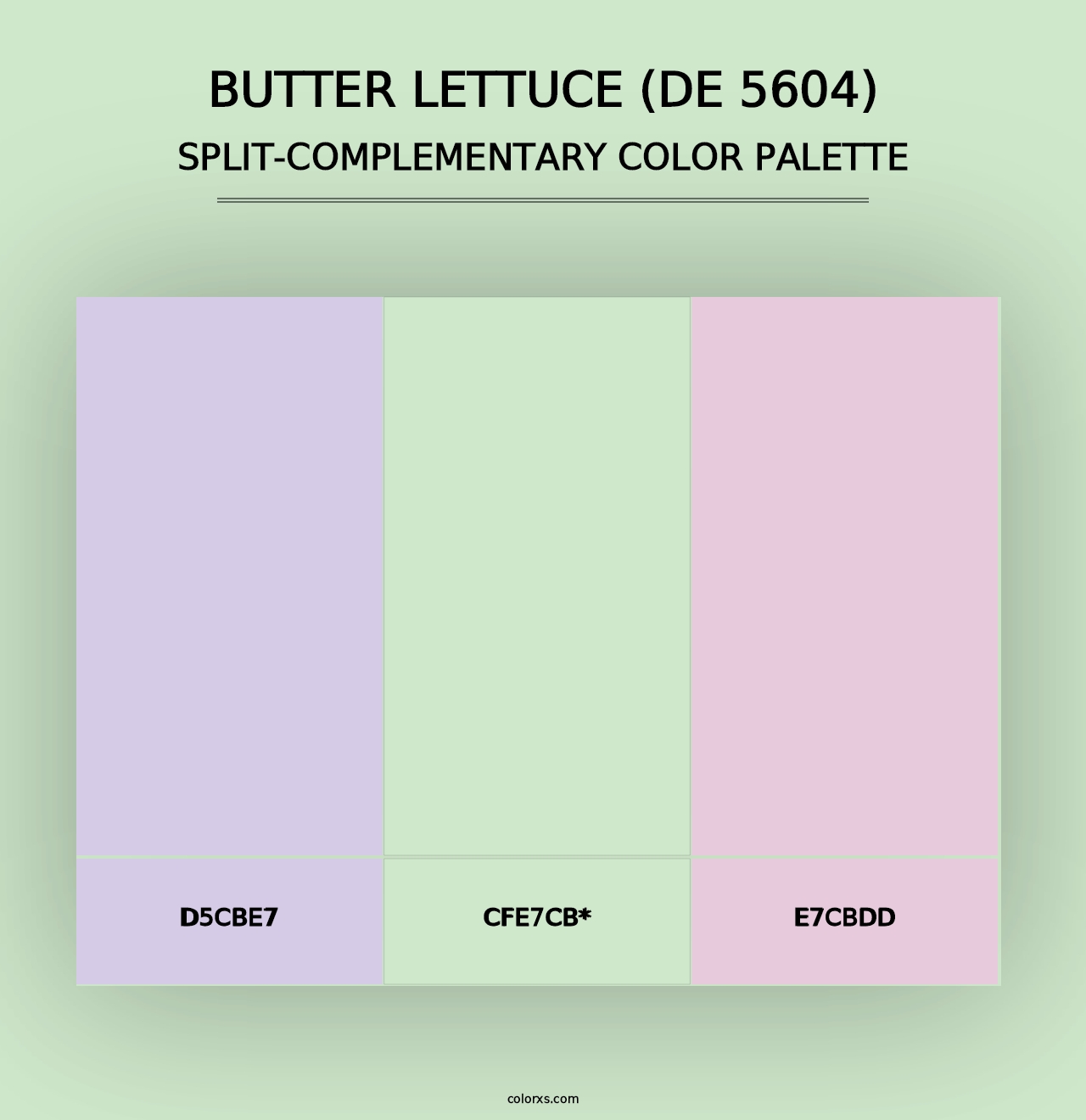 Butter Lettuce (DE 5604) - Split-Complementary Color Palette