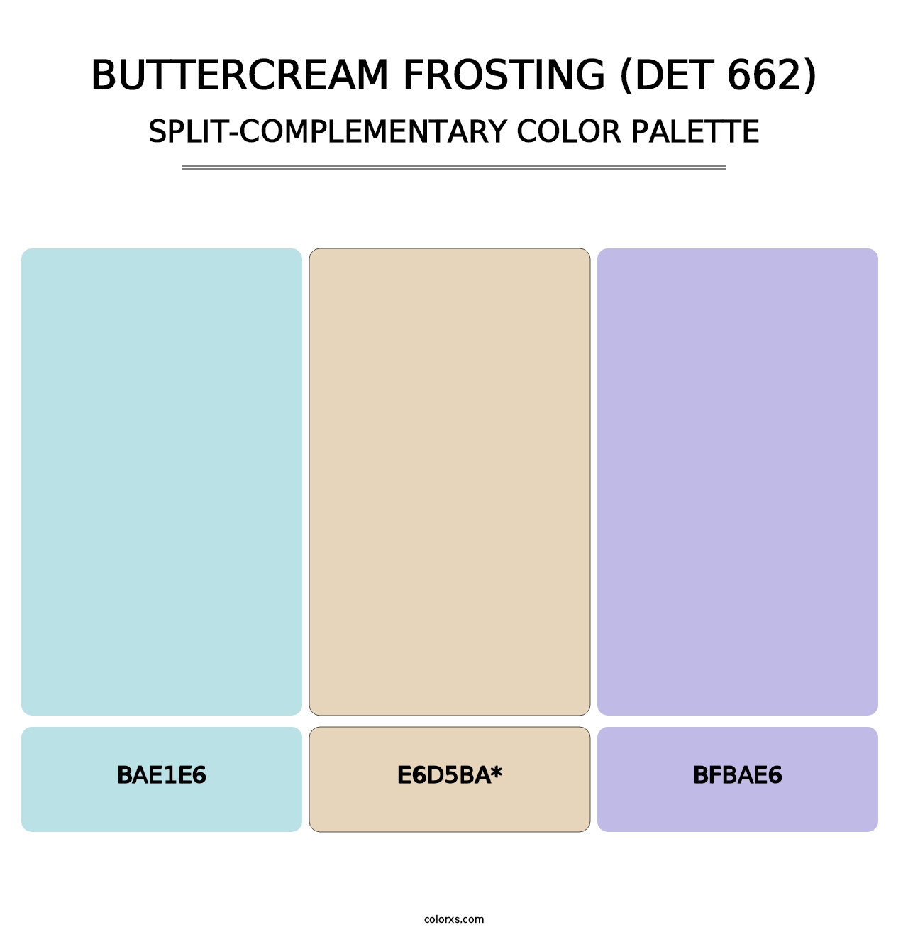 Buttercream Frosting (DET 662) - Split-Complementary Color Palette