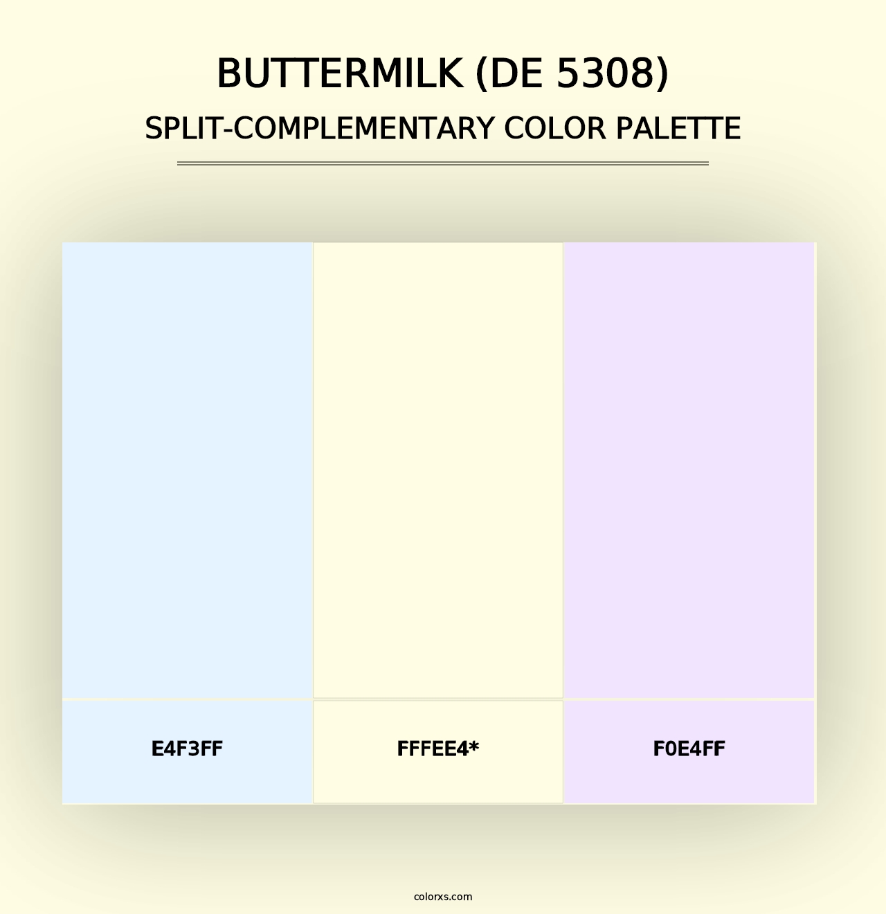 Buttermilk (DE 5308) - Split-Complementary Color Palette