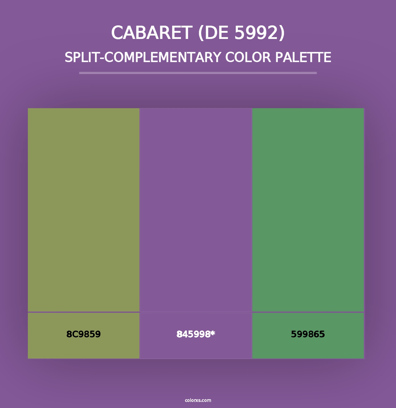 Cabaret (DE 5992) - Split-Complementary Color Palette