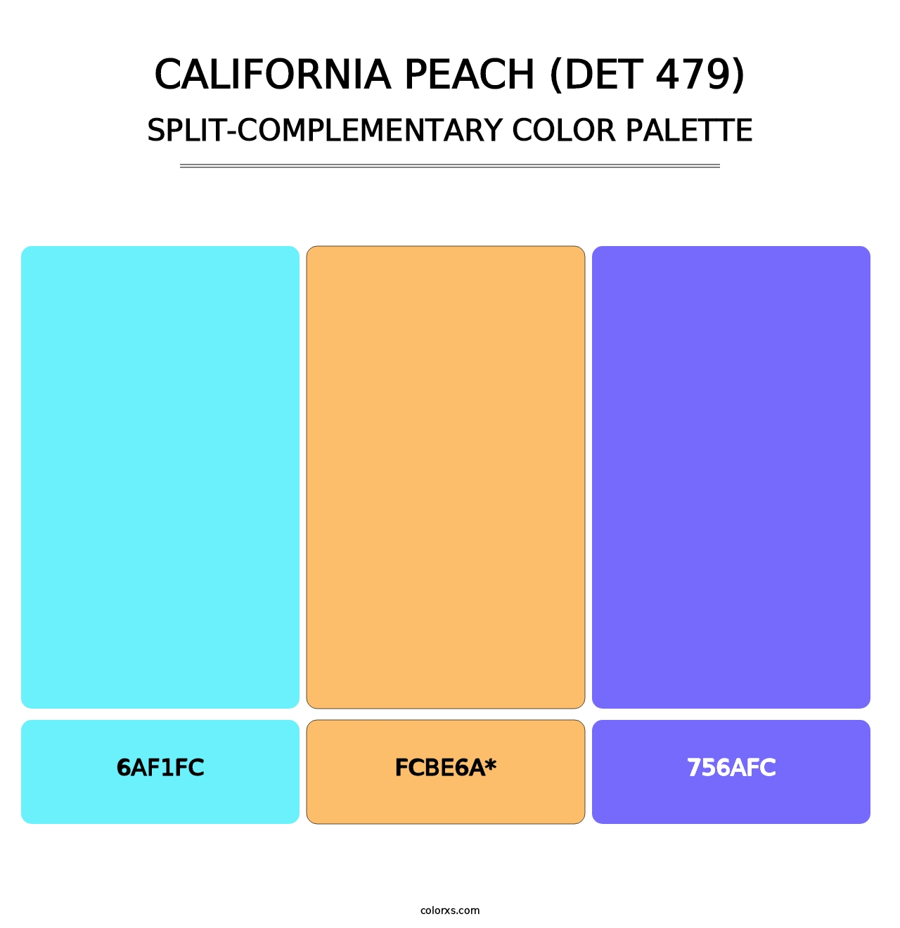 California Peach (DET 479) - Split-Complementary Color Palette