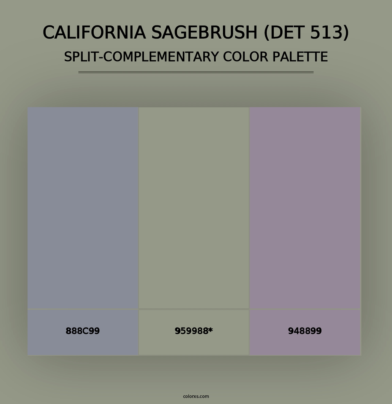 California Sagebrush (DET 513) - Split-Complementary Color Palette