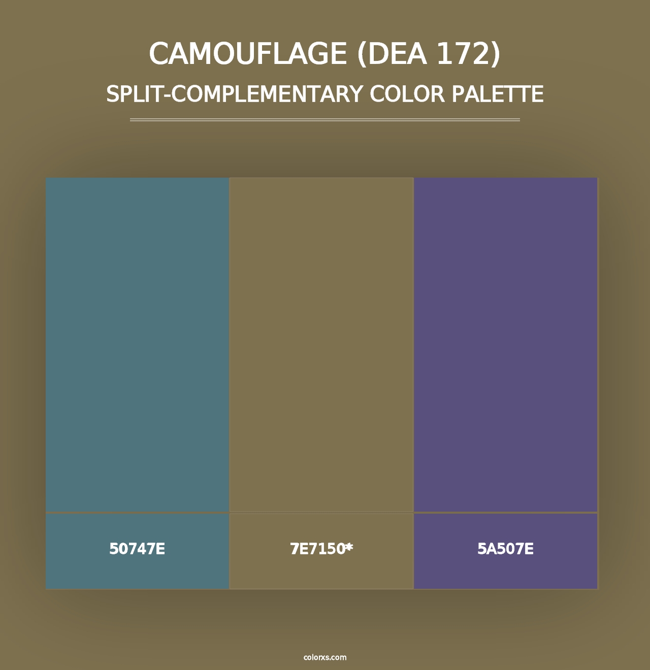 Camouflage (DEA 172) - Split-Complementary Color Palette